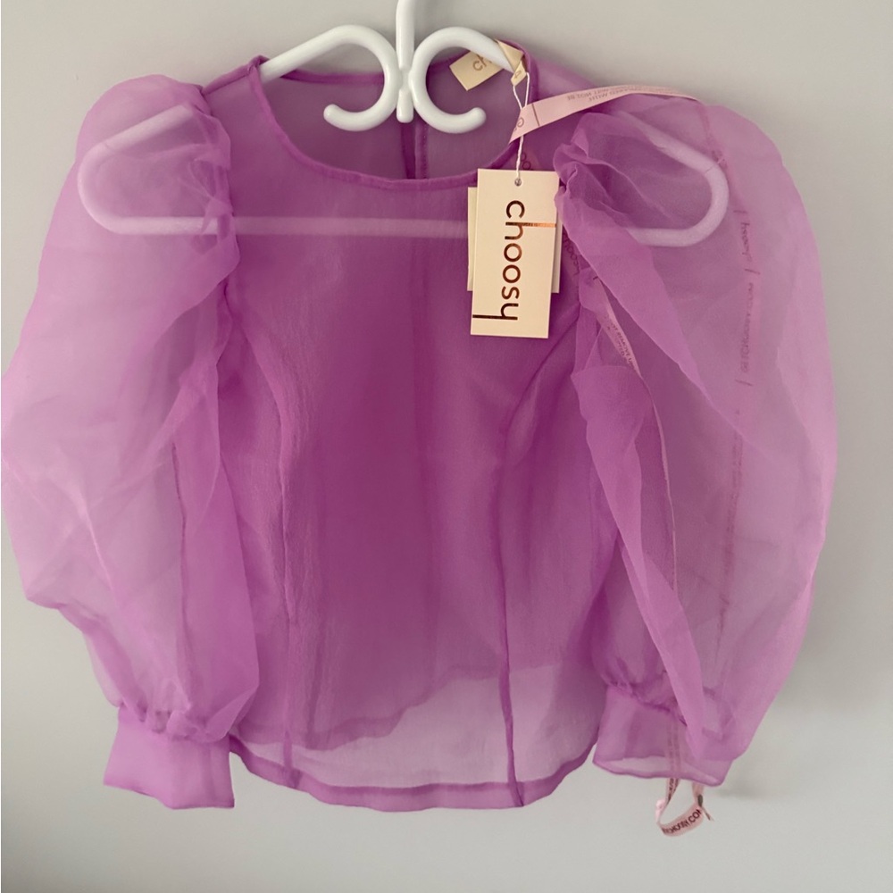 Choosy Women's Sheer Purple Blouse